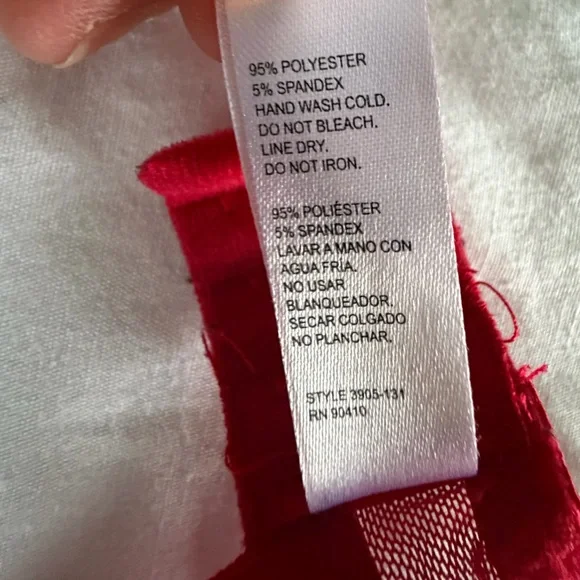 Red lace chemise slip negligee built in bra size M - Picture 3 of 10